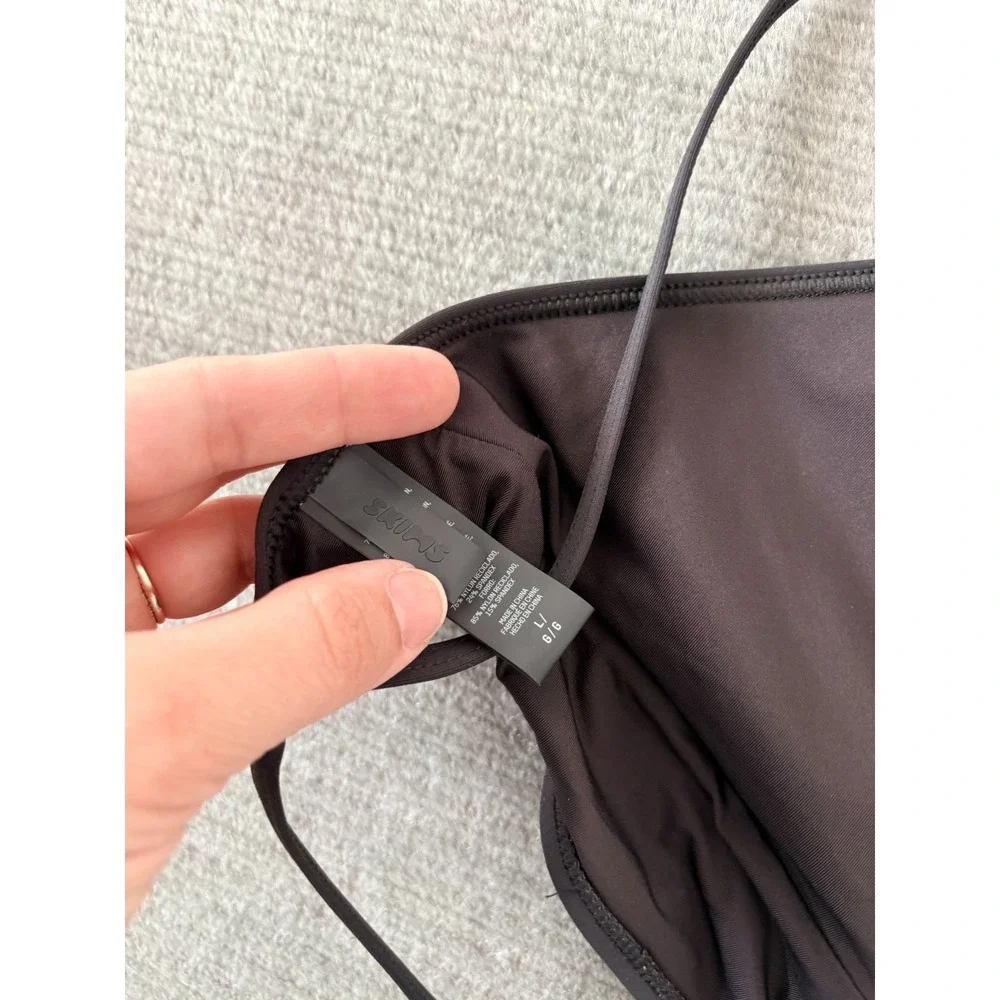 Skims Swim Top Women L Black High Neck Vacation Summer Beach‎